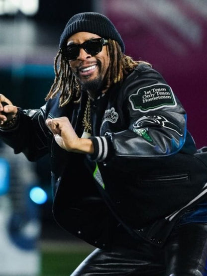 Rivalries Hometeam Seattle Seahawks Lil Jon Letterman Jacket