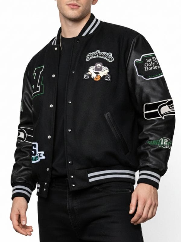 Rivalries Hometeam Seattle Seahawks Lil Jon Letterman Jacket