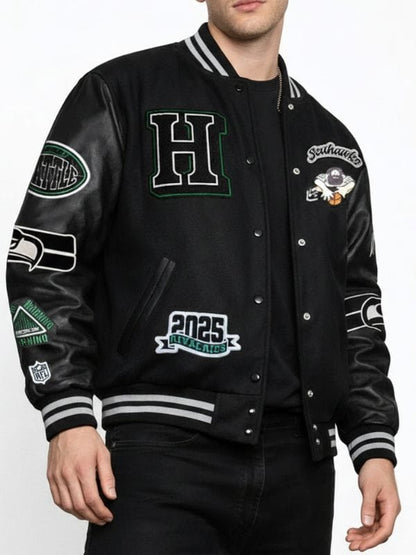 Rivalries Hometeam Seattle Seahawks Lil Jon Letterman Jacket