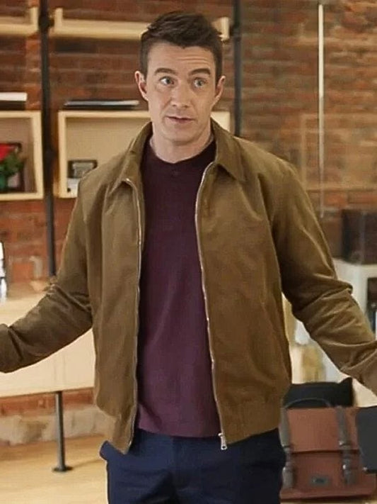 Robert Buckley Twas The Date Before Christmas Brown Jacket