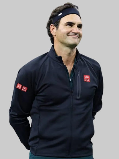 Roger Federer US Open 2026 Black Zip Up Jacket