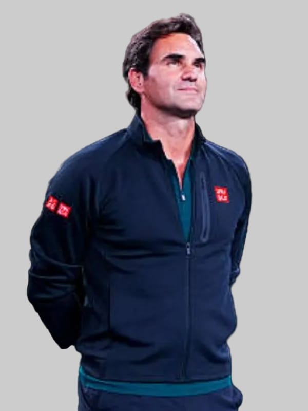 Roger Federer US Open 2026 Black Zip Up Jacket