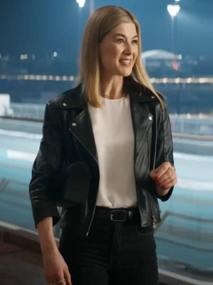 Rosamund Pike Now You See Me Now You Don’t 2025 Leather Jacket