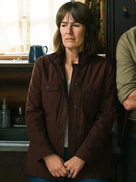 Rosemarie DeWitt Untamed Cotton Jacket Brown - Shop Now