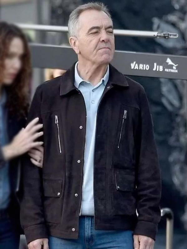 Run Away S01 James Nesbitt Black Suede Jacket