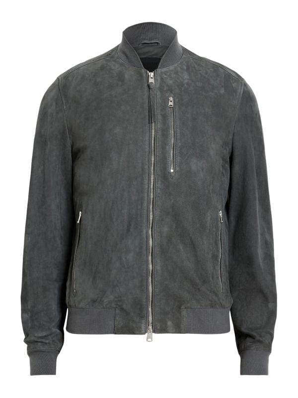 Running Point S01 Justin Theroux Grey Suede Jacket