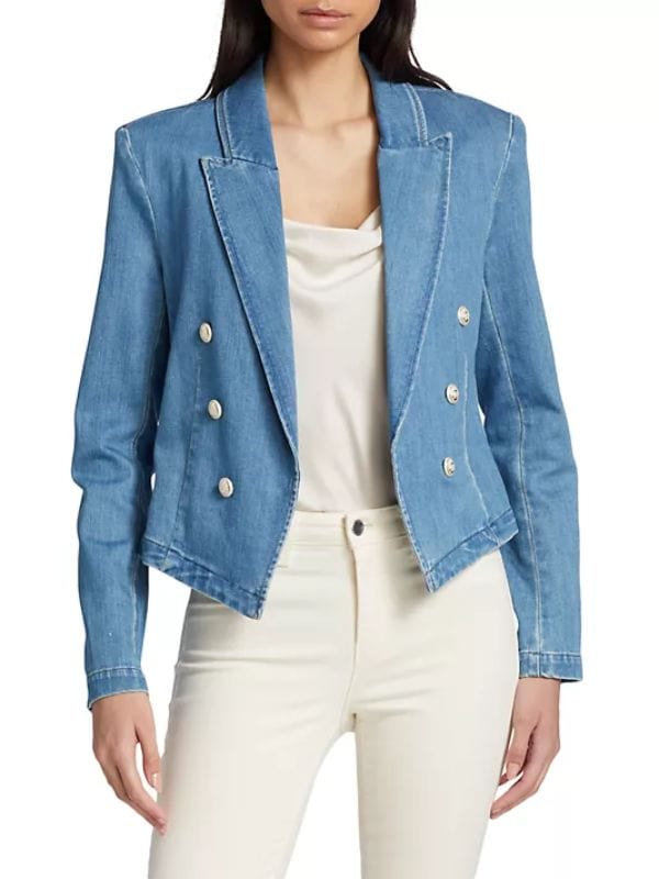 Running Point S01 Kate Hudson Denim Blazer Running Point S01 Kate Hudson Denim Blazer