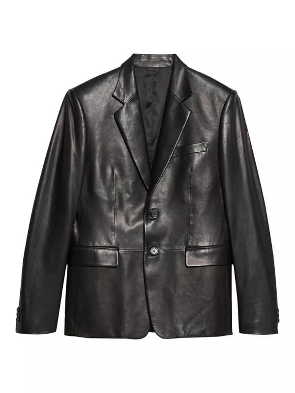 Running Point S01 Kate Hudson Leather Blazer Running Point S01 Kate Hudson Leather Blazer Black