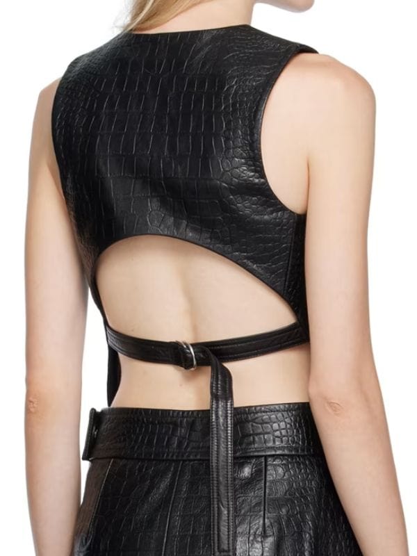 Running Point S01 Kate Hudson Leather Vest Running Point S01 Kate Hudson Leather Vest Black
