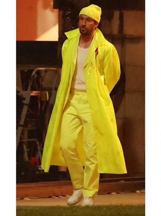 Ryan Gosling Yellow Long Coat Colt Seavers The Fall Guy Ryan Gosling Yellow Long Coat