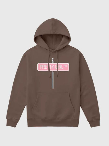 Sabrina Carpenter Pretty Girl Ave Hoodie Brown
