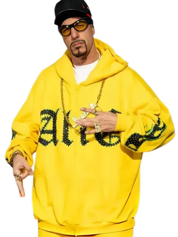 Sacha Baron Cohen London Takeover Yellow Hoodie