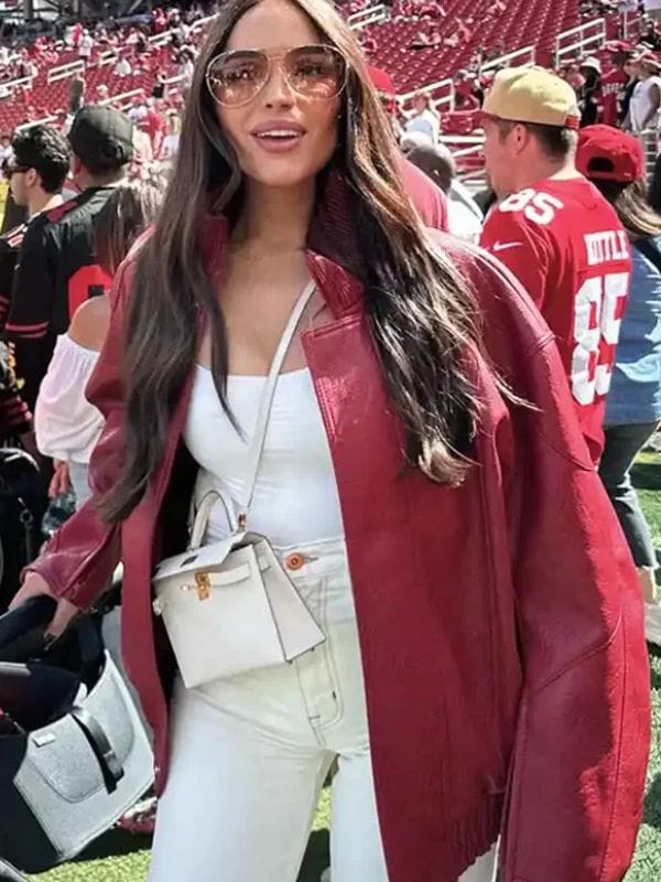 San Francisco 49ers 2025 Olivia Culpo Red Jacket