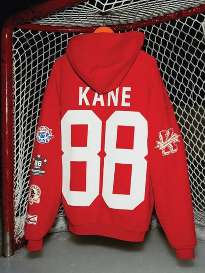 Sana X Patrick Kane 2026 Red Hoodie