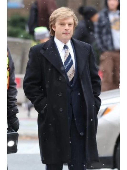 Sebastian Stan The Apprentice 2024 Black Trench Coat