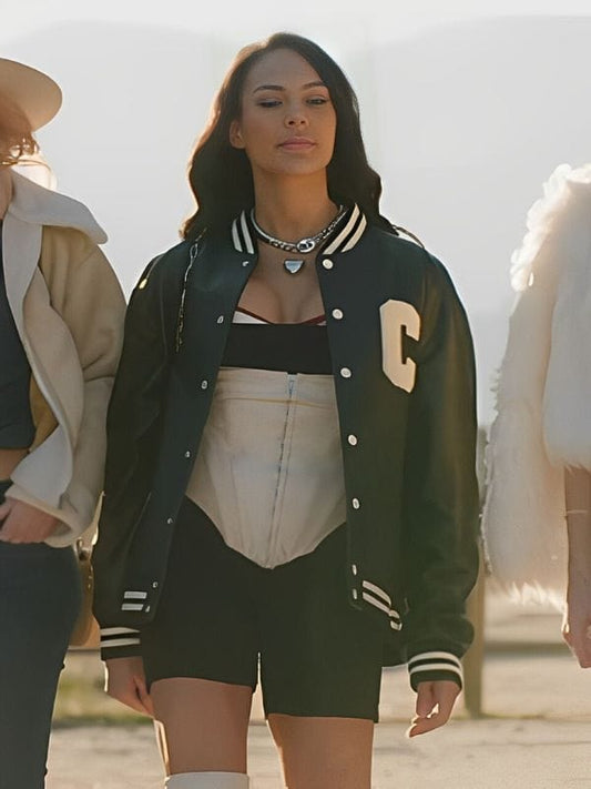 Selling Sunset Amanza Smith Leather Bomber Jacket Selling Sunset Amanza Smith Leather Bomber Jacket