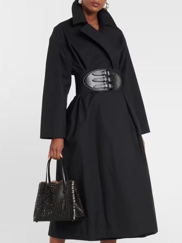 Selling Sunset Bre Tiesi Black Trench Coat Selling Sunset Bre Tiesi Black Trench Coat