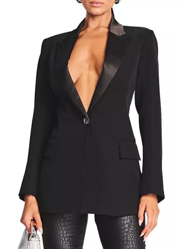 Selling Sunset Chrishell Stause Black Blazer Selling Sunset Chrishell Stause Black Blazer