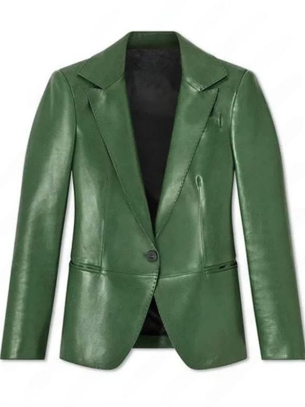 Selling Sunset Chrishell Stause Leather Blazer Selling Sunset Chrishell Stause Leather Blazer