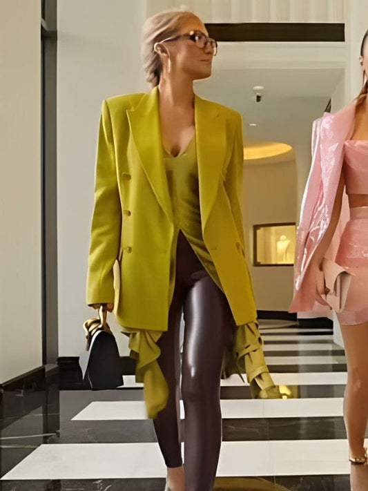 Selling Sunset Mary Fitzgerald Mustard Blazer Selling Sunset Mary Fitzgerald Mustard Blazer