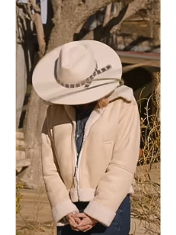Selling Sunset S08 Mary Fitzgerald Shearling Suede Jacket Selling Sunset S08 Mary Fitzgerald Shearling Suede Jacket