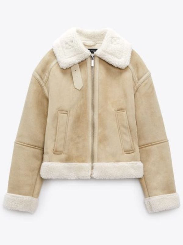 Selling Sunset S08 Mary Fitzgerald Shearling Suede Jacket Selling Sunset S08 Mary Fitzgerald Shearling Suede Jacket