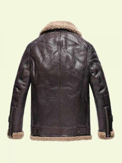 Shearling Brown Leather Jacket Shearling Brown Real Leather Jacket For Mens