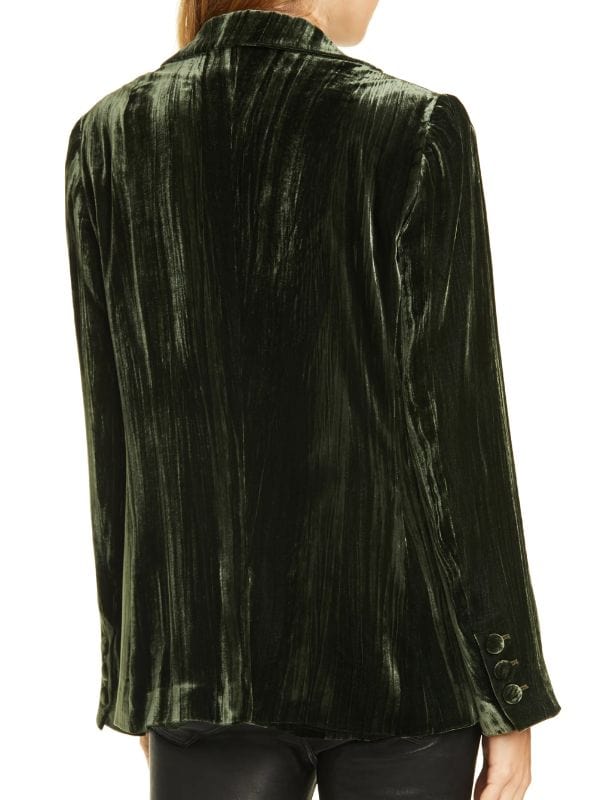 Shifting Gears S01 Riley Green Velvet Blazer