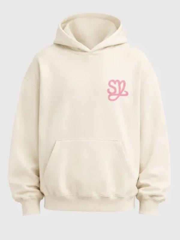 Sincerely Yours Gloss Pocket Hoodie Cream