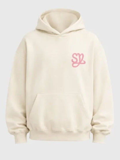 Sincerely Yours Gloss Pocket Hoodie Cream