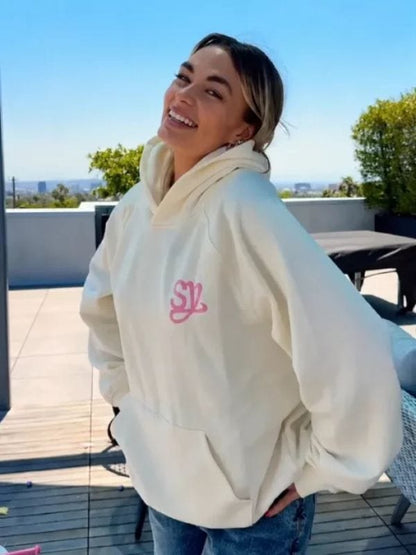 Sincerely Yours Gloss Pocket Hoodie Cream