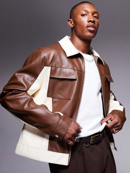 Sistas S09 Brown Leather Jacket