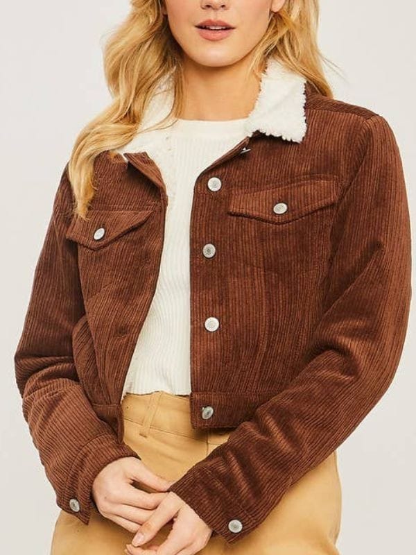 Skymed S03 Hayley Brown Corduroy Jacket