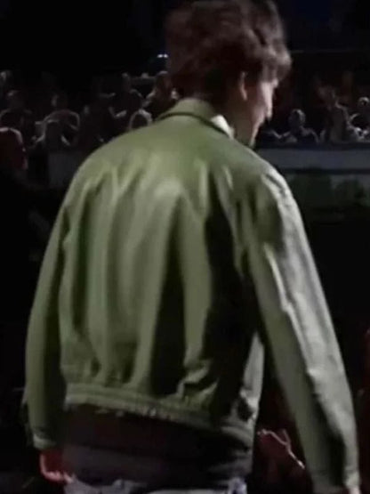 SNL 2025 Timothée Chalamet Green Leather Jacket