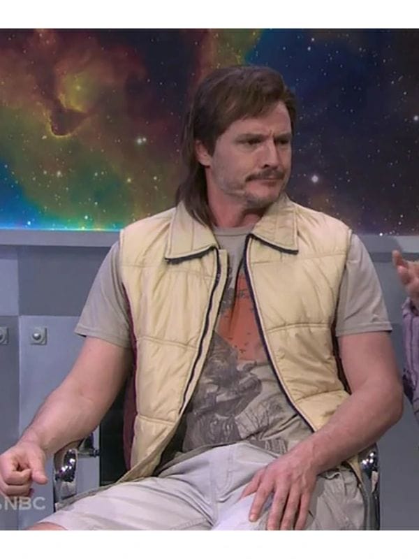 SNL 50th Anniversary Pedro Pascal Vest | Beige Puffer Vest