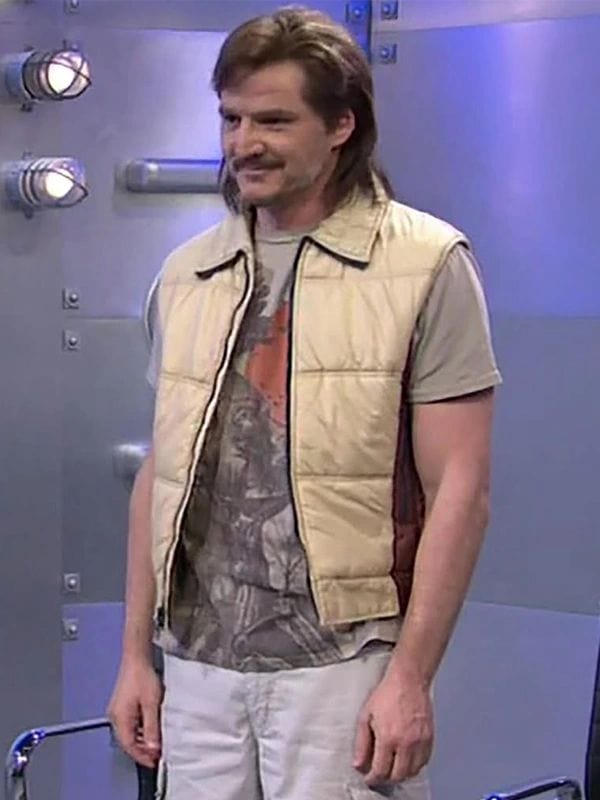 SNL 50th Anniversary Pedro Pascal Vest | Beige Puffer Vest