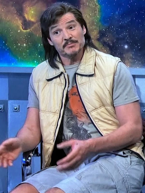 SNL 50th Anniversary Pedro Pascal Vest | Beige Puffer Vest
