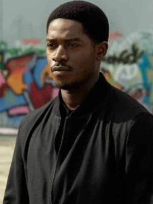 Snowfall S06 Franklin Saint Black Bomber Jacket Snowfall S06 Franklin Saint Black Bomber Jacket