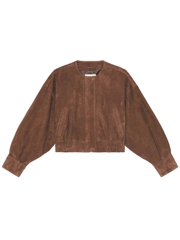 Sofia Richie Instagram Story 2026 Suede Jacket Brown