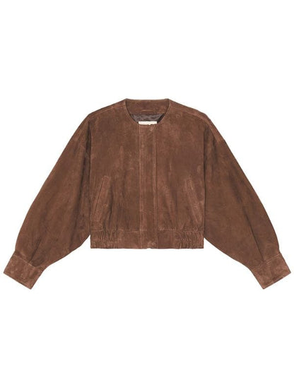 Sofia Richie Instagram Story 2026 Suede Jacket Brown