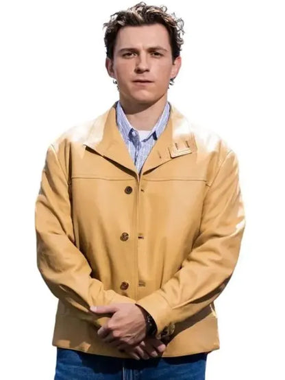 Spider Man Promo Tom Holland 2026 Tan Jacket