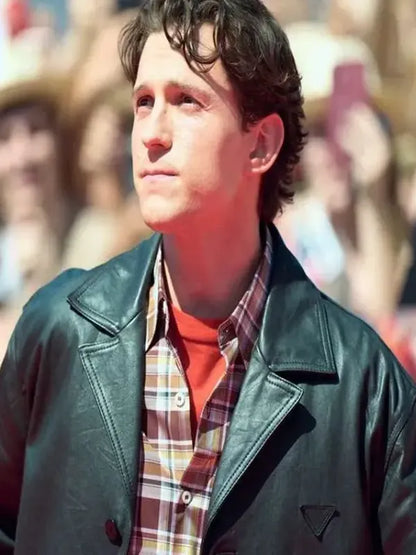 Spider Man Promotional Event Tom Holland Leather Jacket