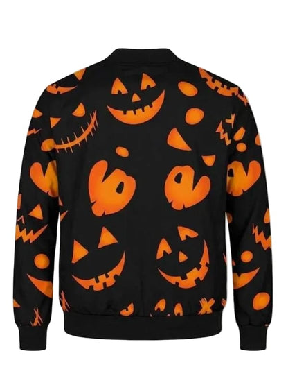 Spooky Jack o Lantern Black Bomber Jacket - WWPremium