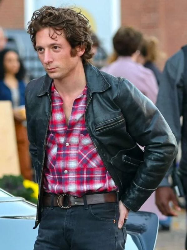 Springsteen Jeremy Allen Leather Jacket Black