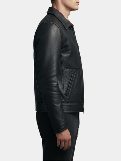 Springsteen Jeremy Allen Leather Jacket Black