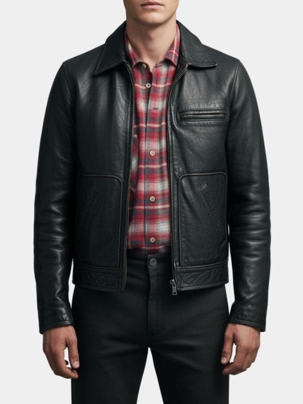 Springsteen Jeremy Allen Leather Jacket Black