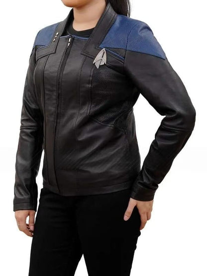 Star Trek Picard Deanna Troi Leather Jacket
