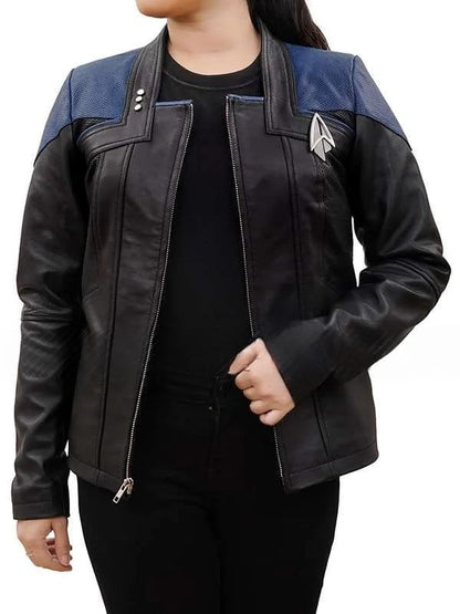 Star Trek Picard Deanna Troi Leather Jacket