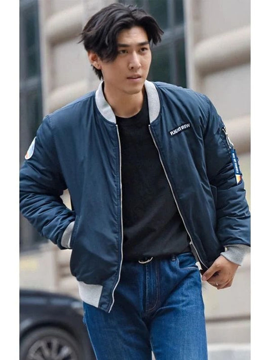 Starfield Bomber Jacket | Flight Crew Blue Jacket