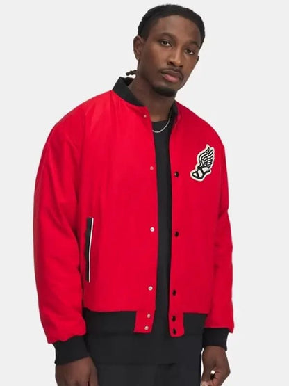 Steph Curry Varsity Jacket Steph Curry Red Jacket | Steph Curry UA Icon Varsity Jacket